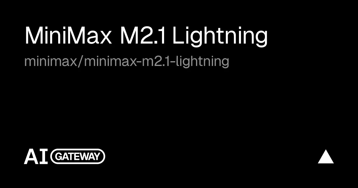 MiniMax M2.1 Lightning API & Pricing