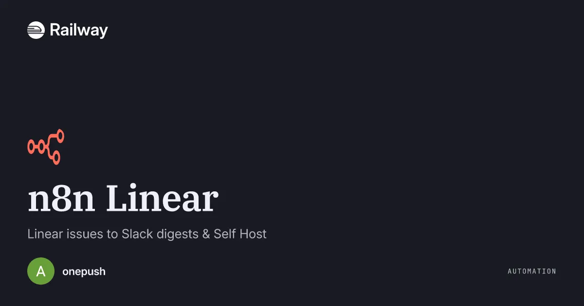 Deploy & Host n8n Linear