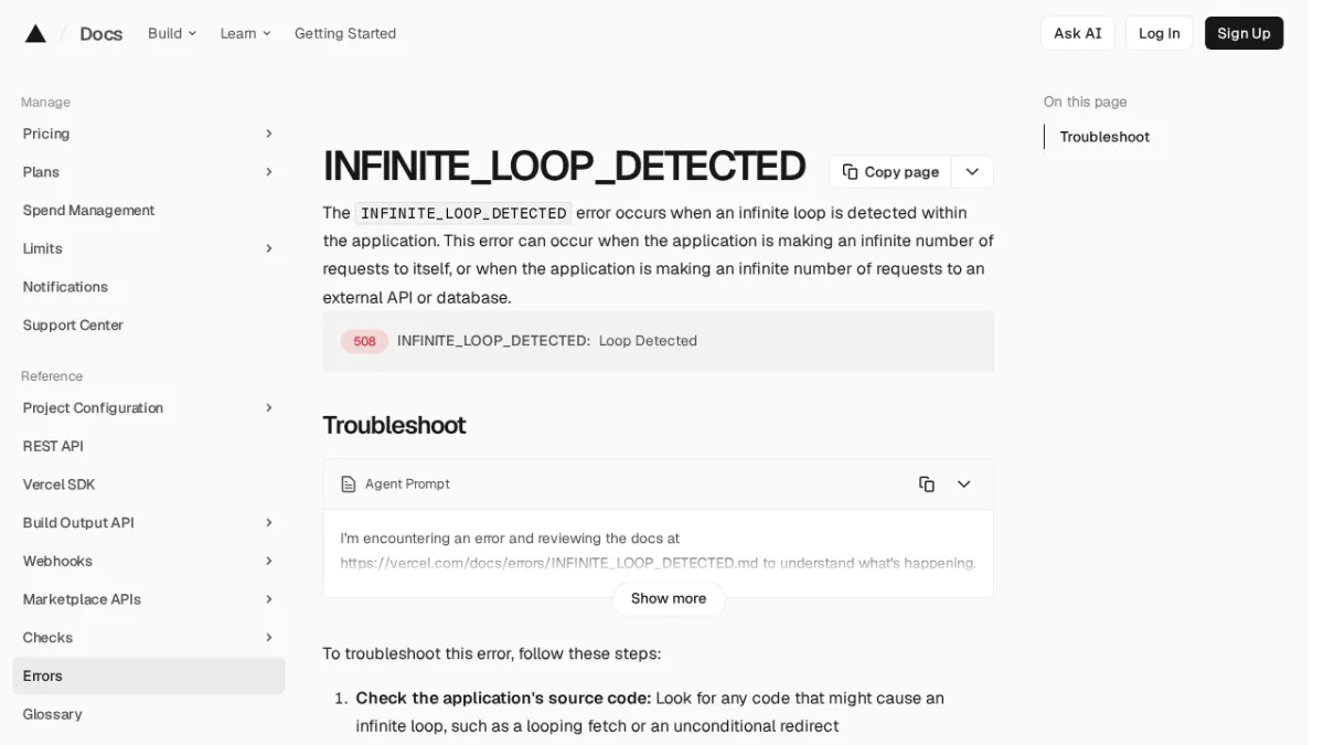 INFINITE_LOOP_DETECTED