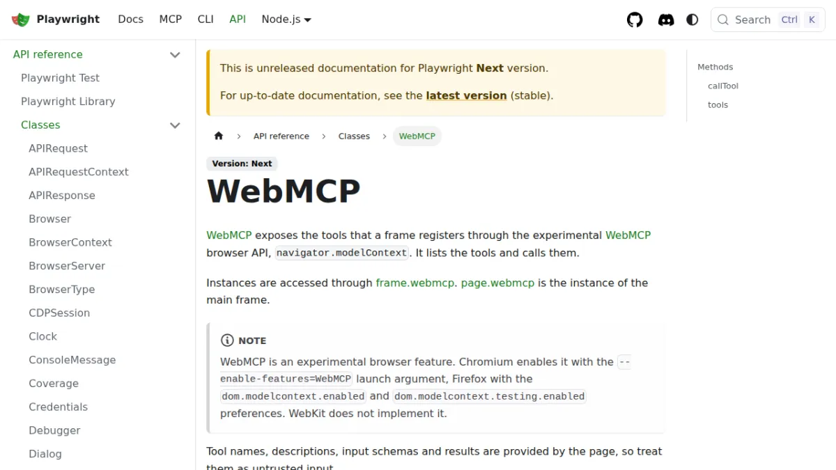 WebMCP | Playwright