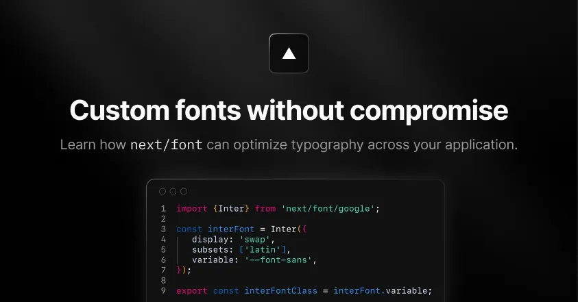 Custom fonts without compromise using Next.js and `next/font`