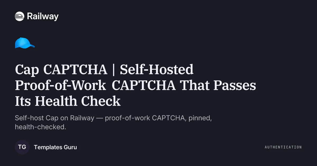 Self-Hosted Proof-of-Work CAPTCHA That Passes Its Health Check