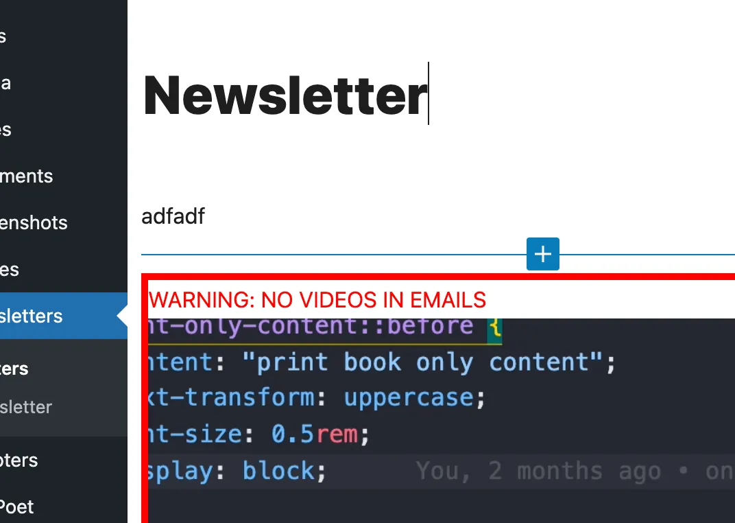 WordPress Admin Warnings in the Block Editor