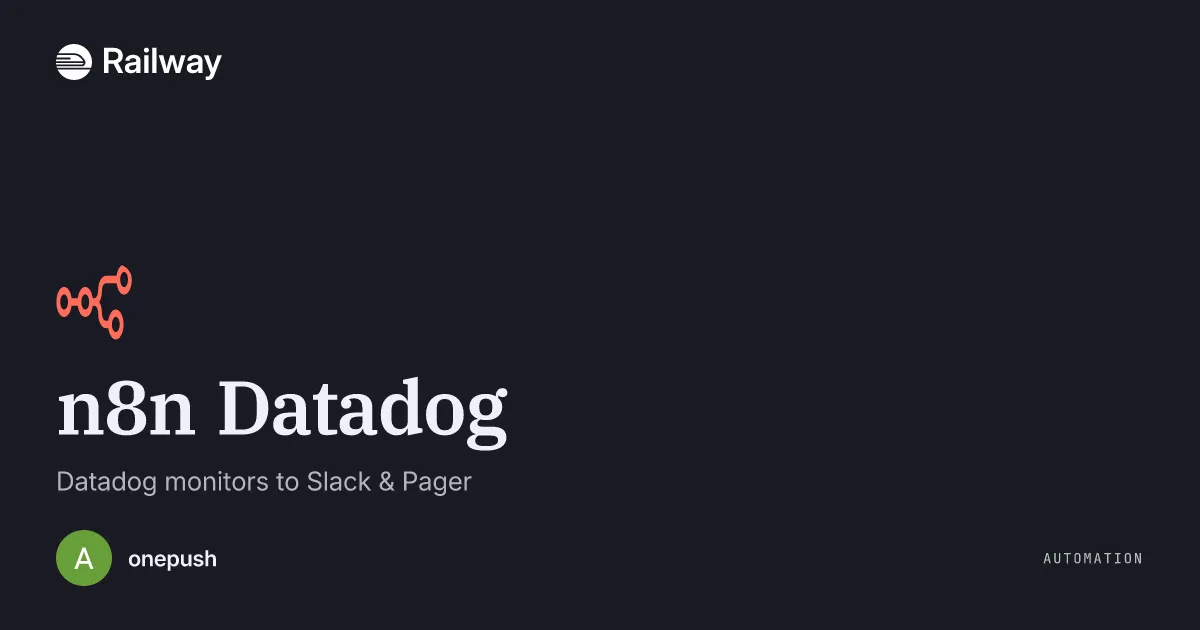 Deploy & Host n8n Datadog
