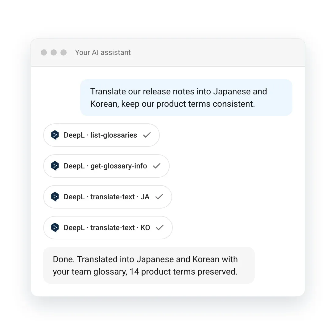 DeepL for AI agents: translate wherever your AI works