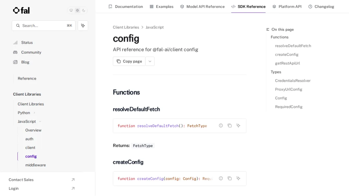 config - fal