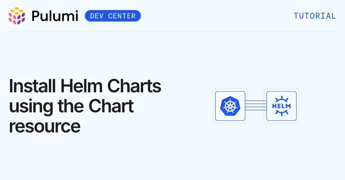 Install Helm Charts using the Chart resource
