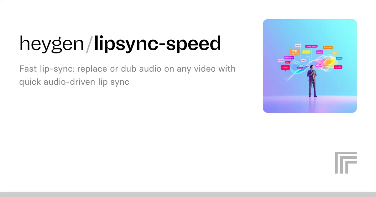 HeyGen Lipsync Speed