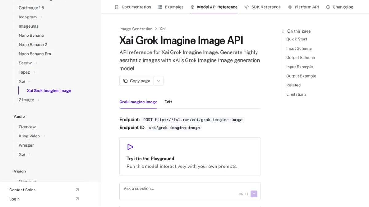 Xai Grok Imagine Image API - fal