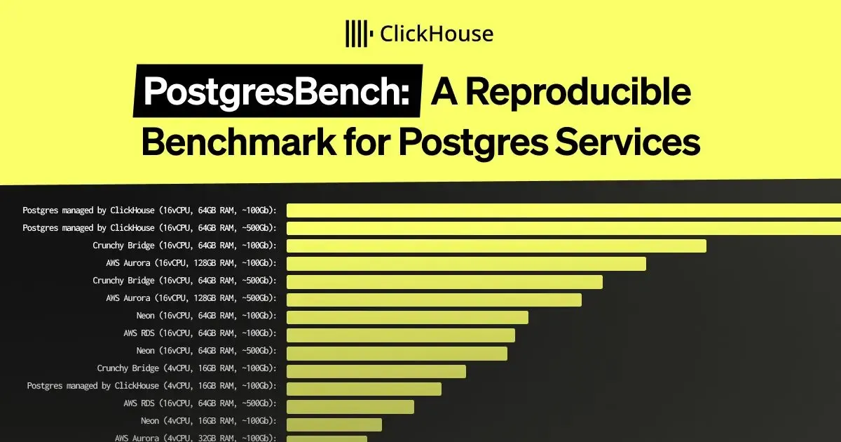 PostgresBench: A Reproducible Benchmark for Postgres Services