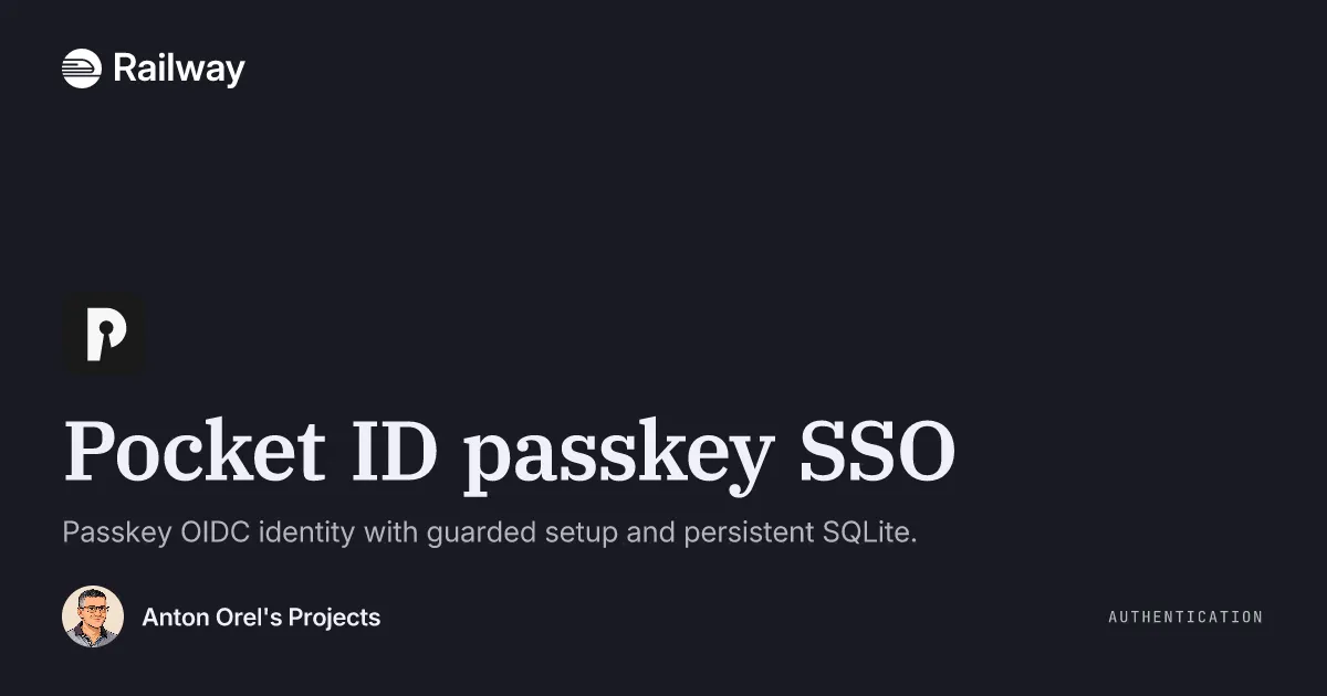 Deploy & Host Pocket ID passkey SSO