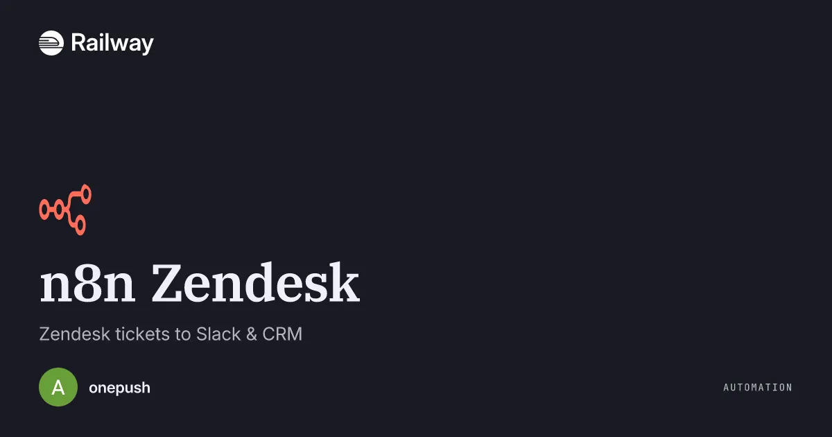 Deploy & Host n8n Zendesk