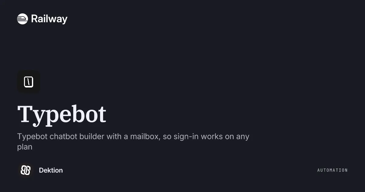 Deploy & Host Typebot