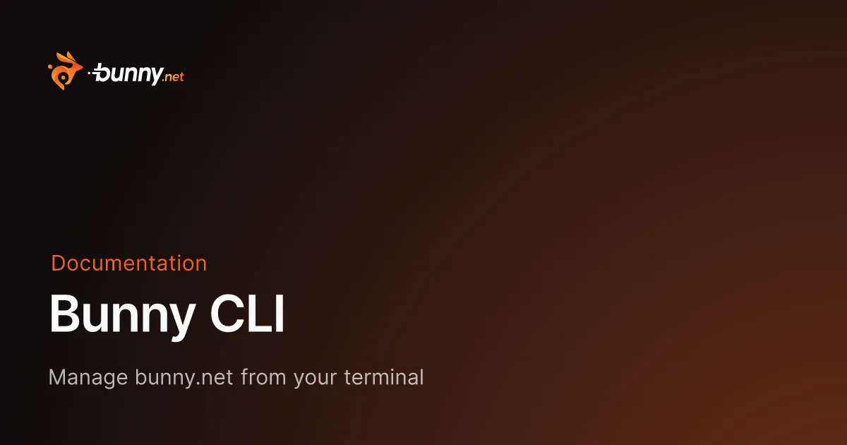 Bunny CLI - bunny.net Documentation