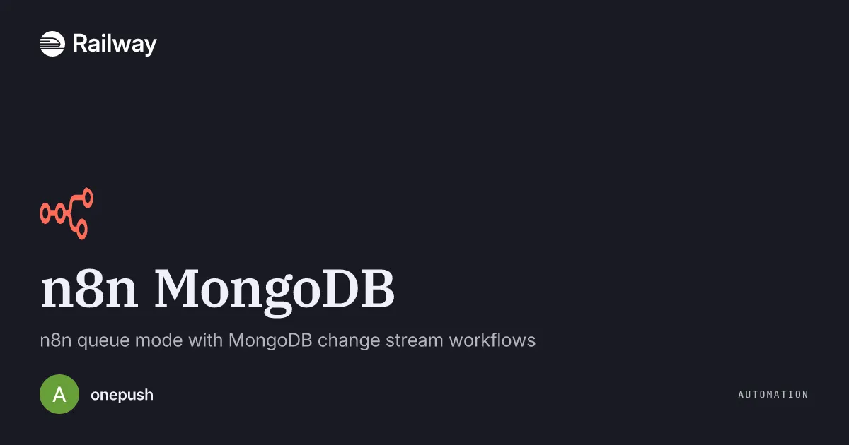 Deploy & Host n8n MongoDB