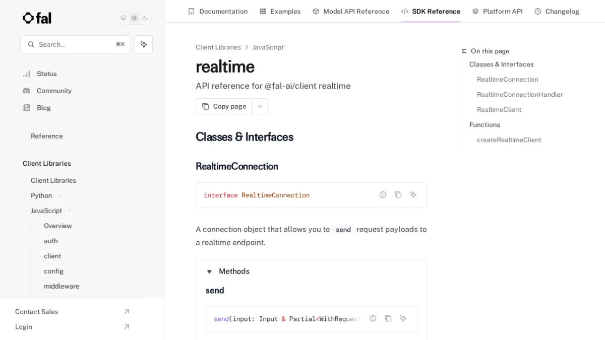 realtime - fal