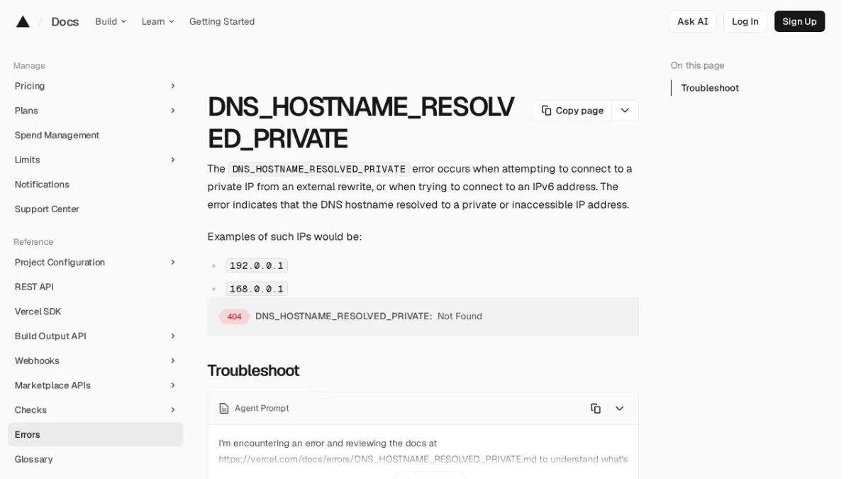 DNS_HOSTNAME_RESOLVED_PRIVATE