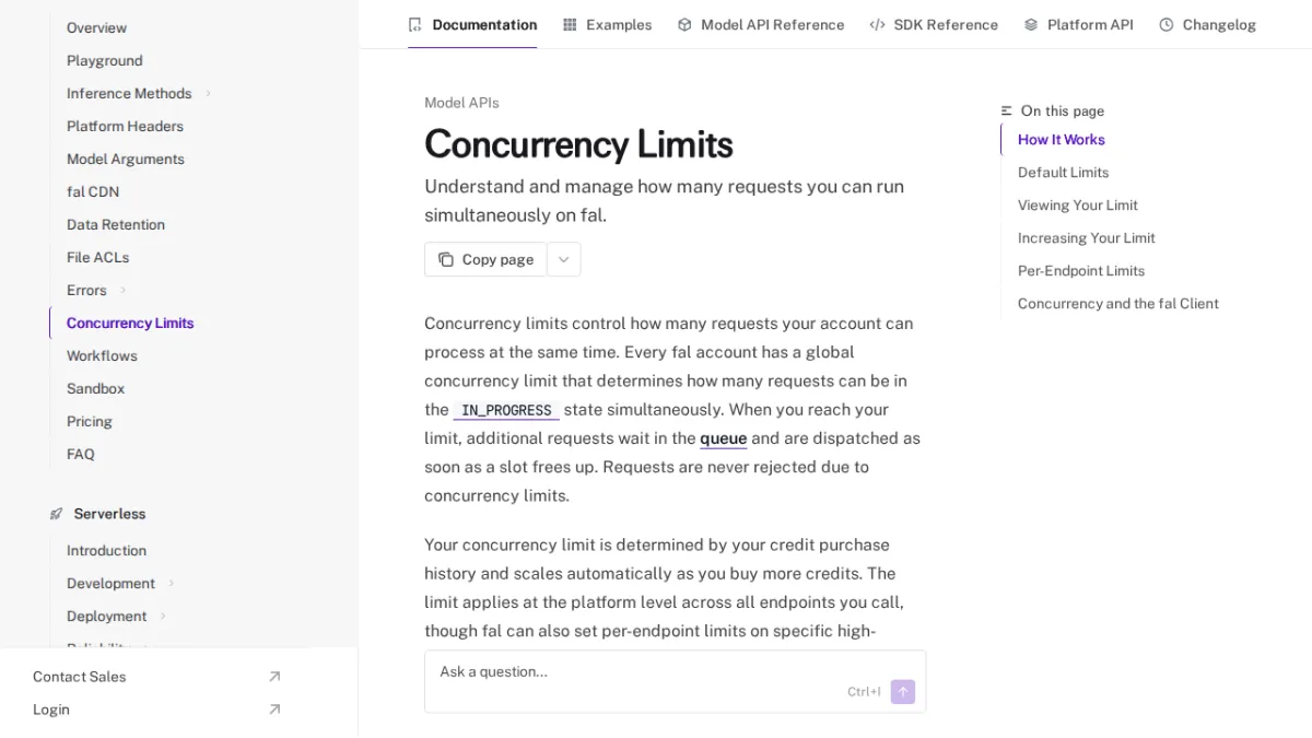 Concurrency Limits - fal