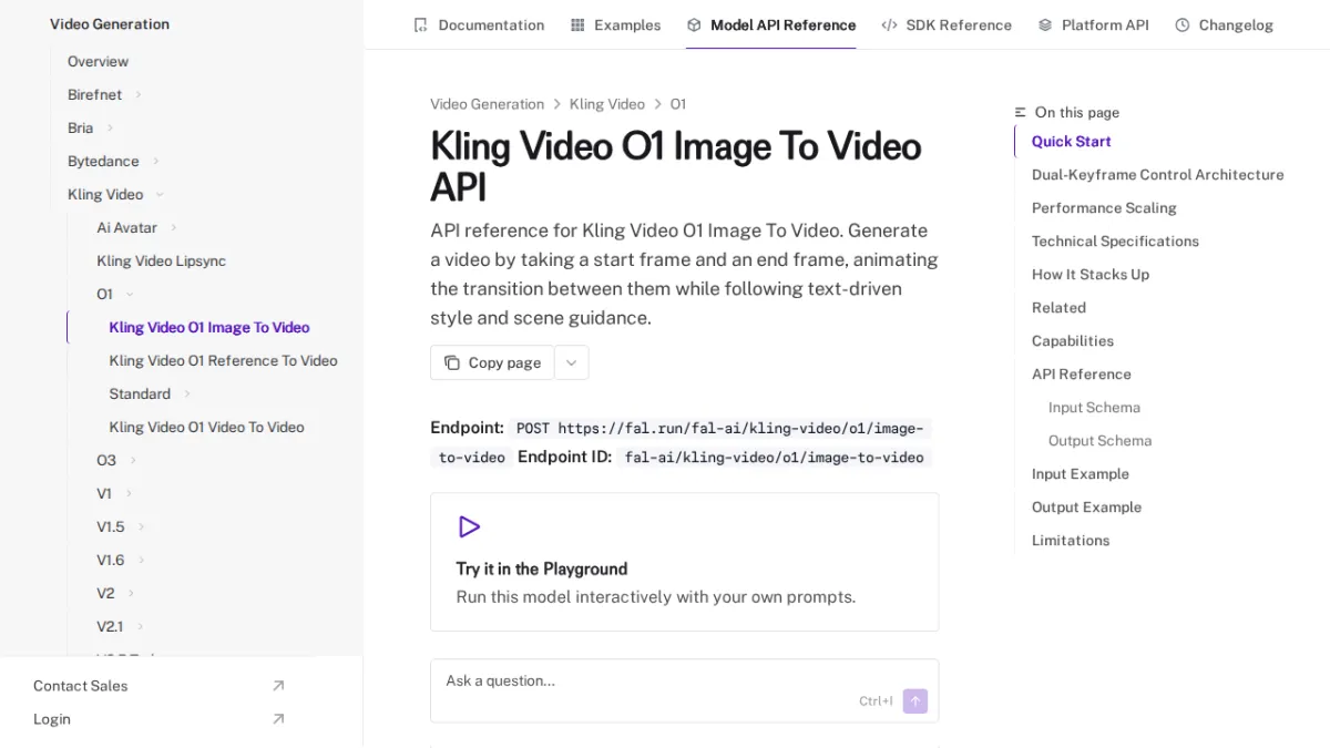 Kling Video O1 Image To Video API - fal