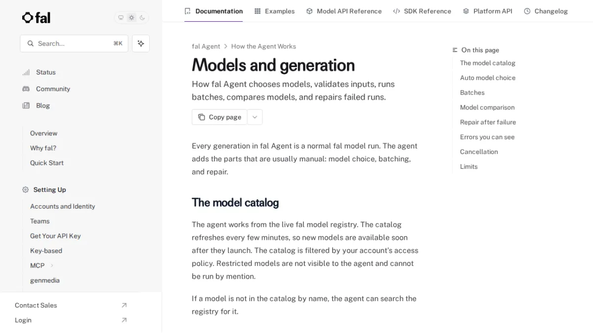 Models and generation - fal