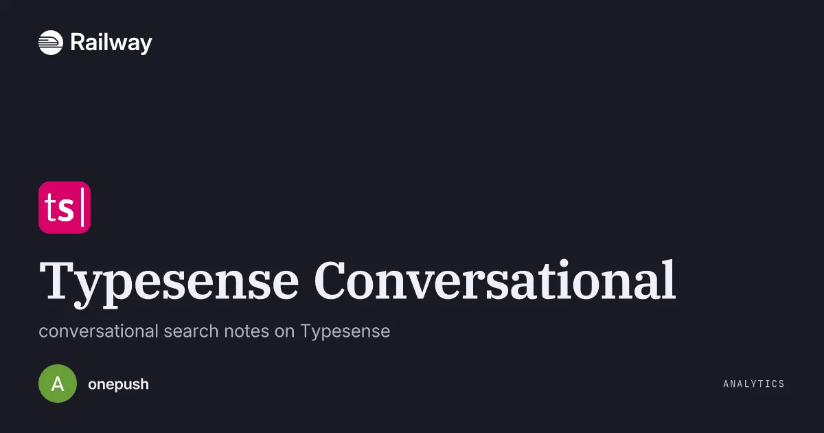 Deploy & Host Typesense Conversational