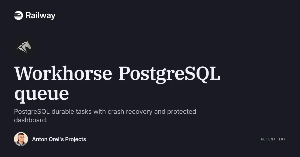 Deploy & Host Workhorse PostgreSQL queue