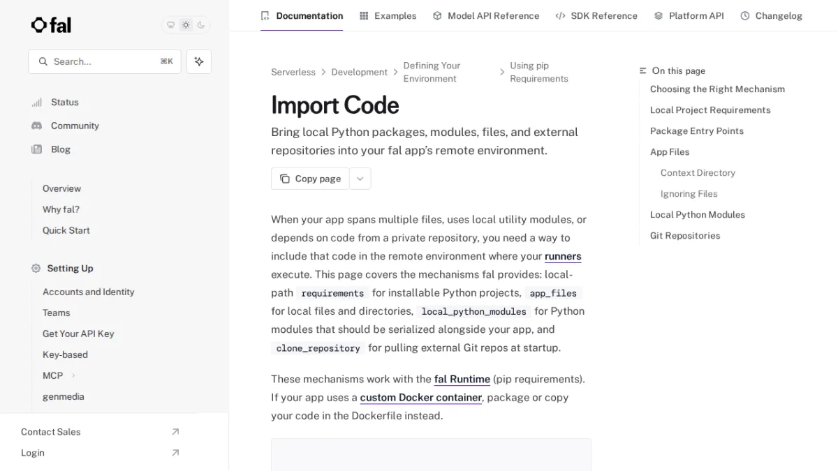 Import Code - fal