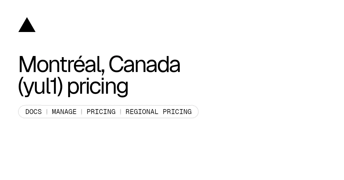 Montréal, Canada (yul1) pricing