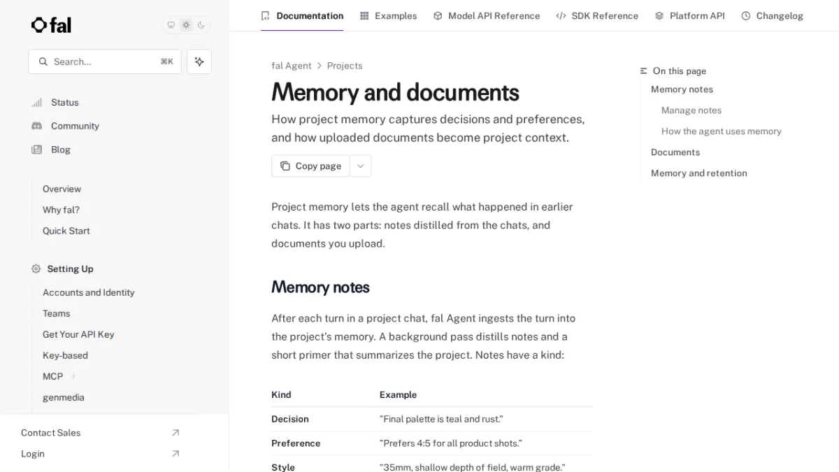 Memory and documents - fal