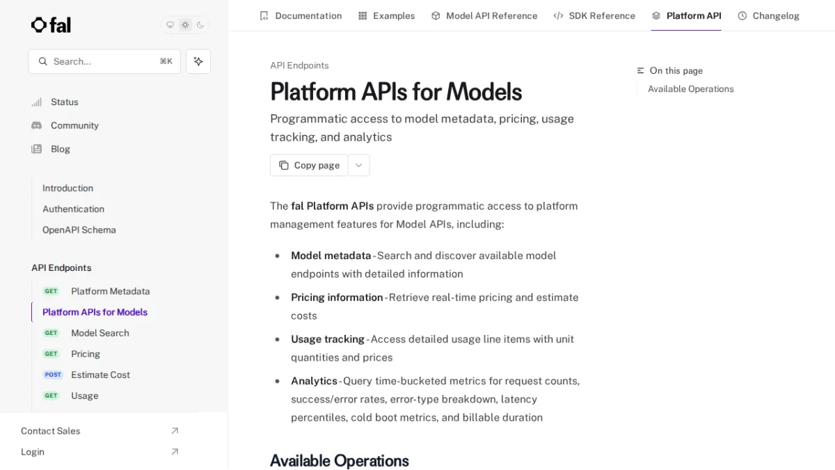 Platform APIs for Models - fal