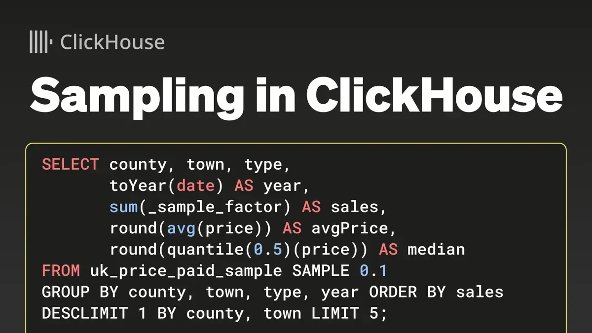 Native random sampling in ClickHouse