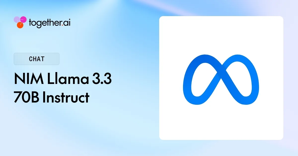 NIM Llama 3.3 70B Instruct: Pricing, Benchmarks & Docs Pricing