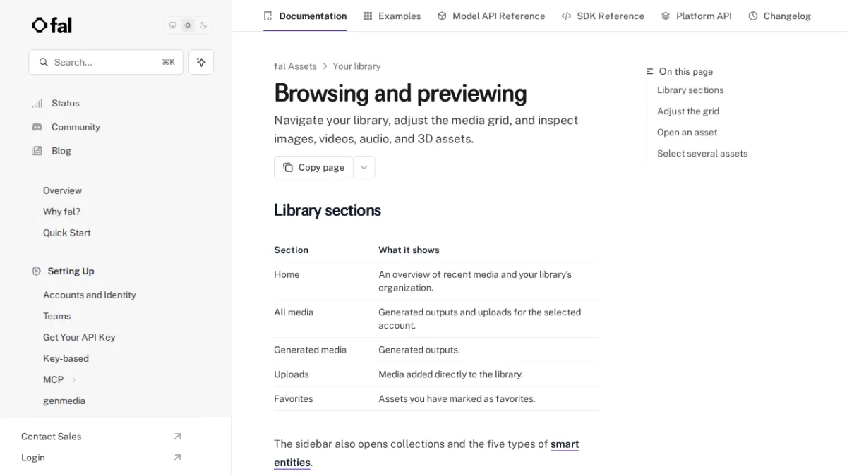 Browsing and previewing - fal