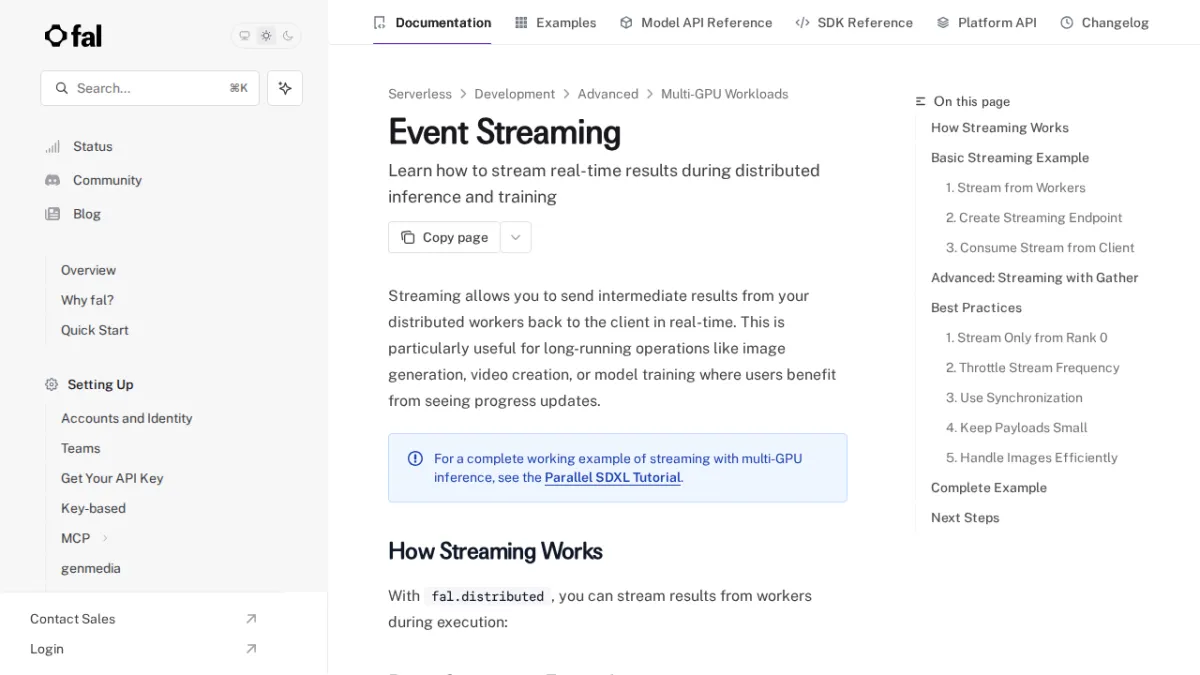Event Streaming - fal