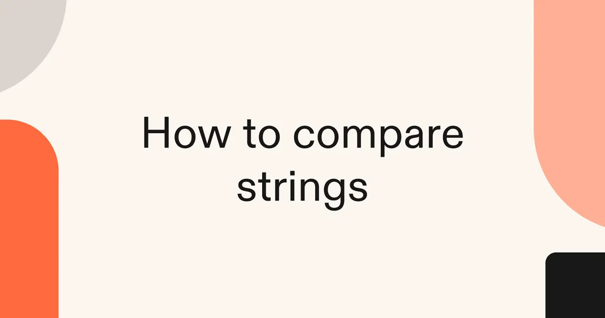 How to compare strings in Python