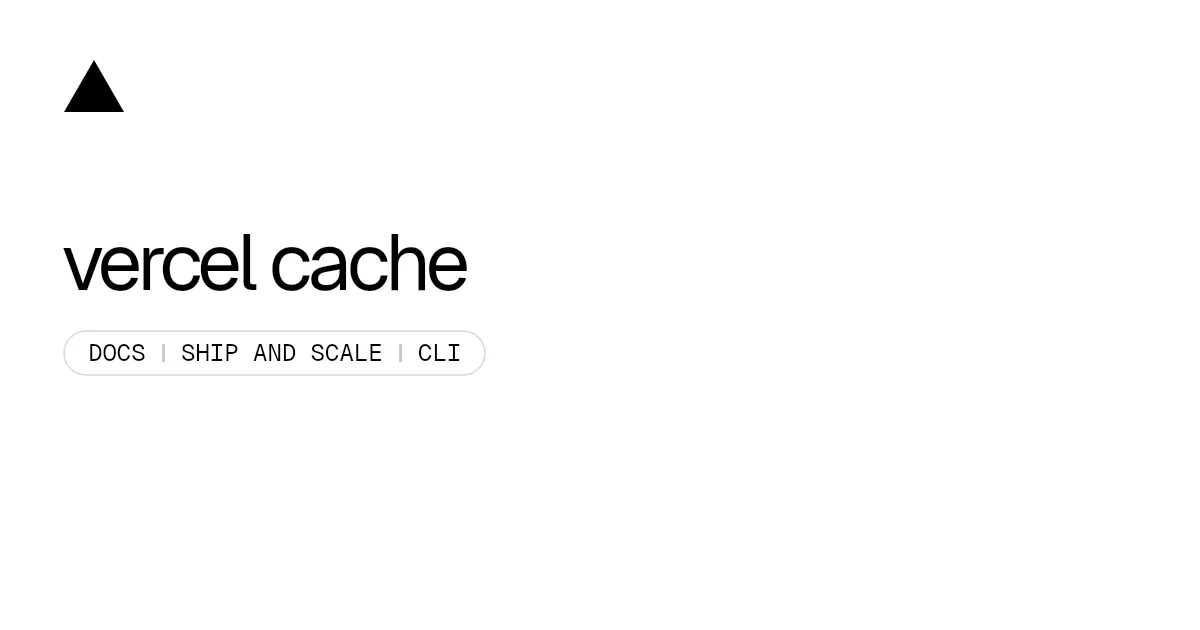 vercel cache