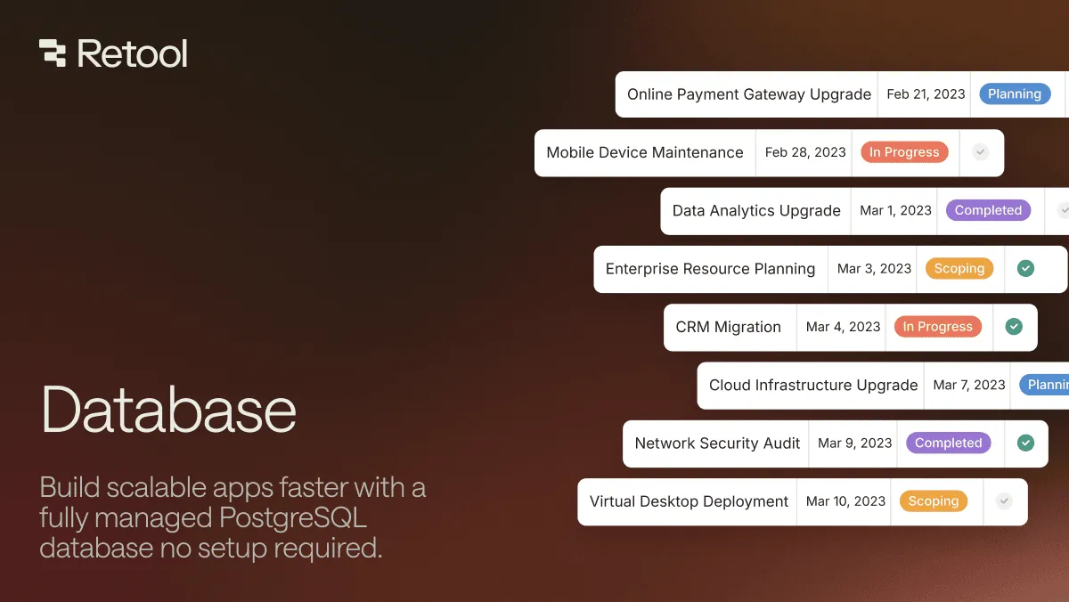 Power apps with a built-in Postgres database