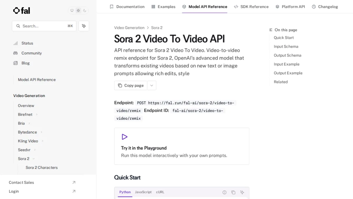 Sora 2 Video To Video API - fal