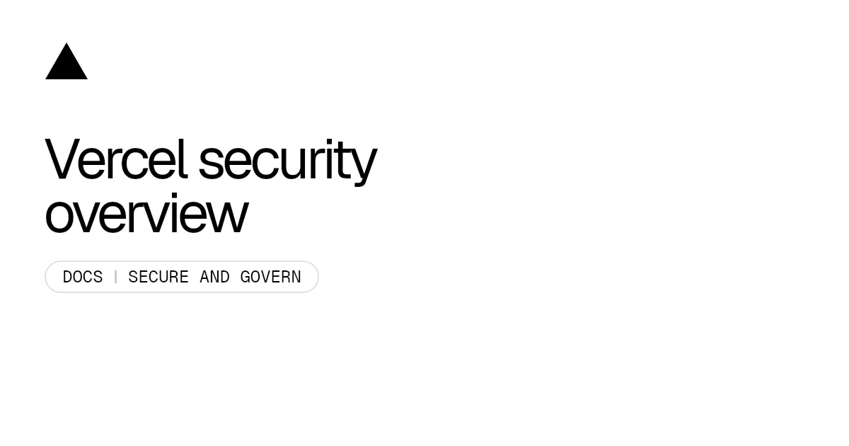 Vercel security overview