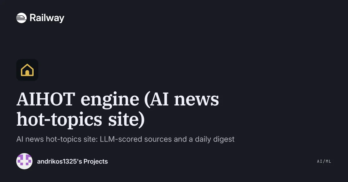 Deploy & Host AIHOT engine (AI news hot-topics site)