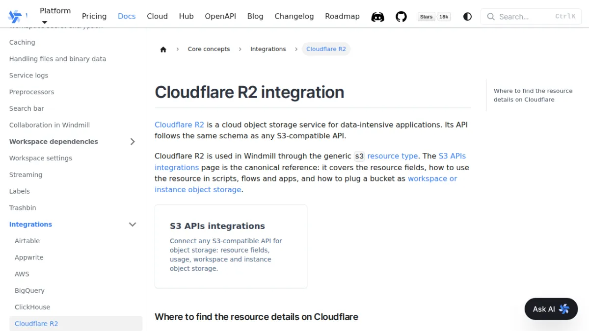 Cloudflare R2 integration