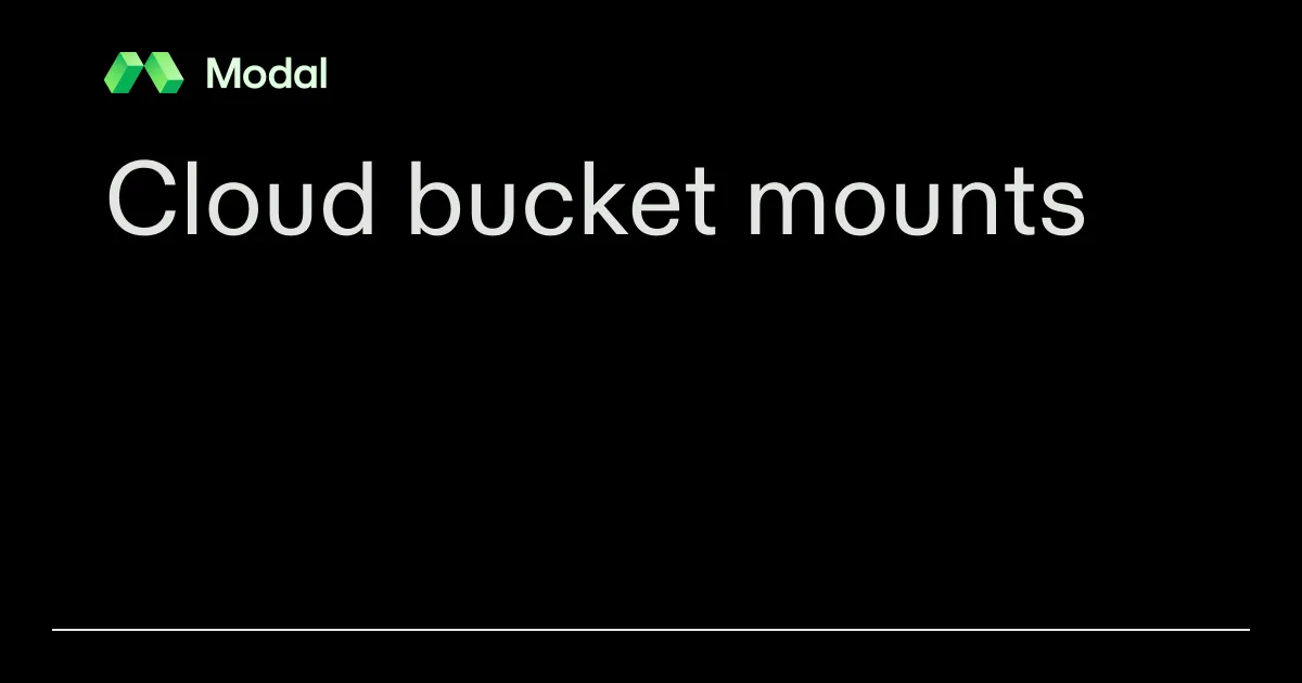 Cloud bucket mounts