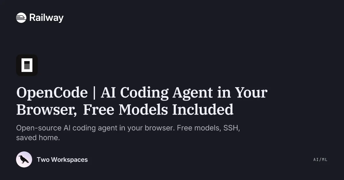 OpenCode | AI Coding Agent in Your Browser, Free Models Included