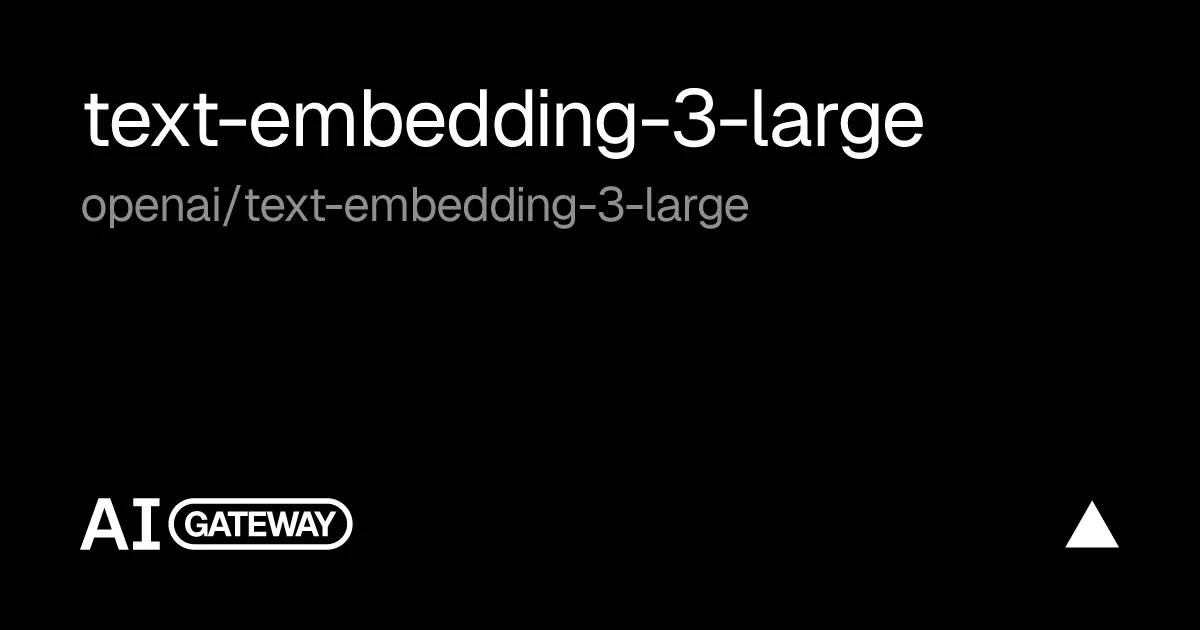 text-embedding-3-large API & Pricing