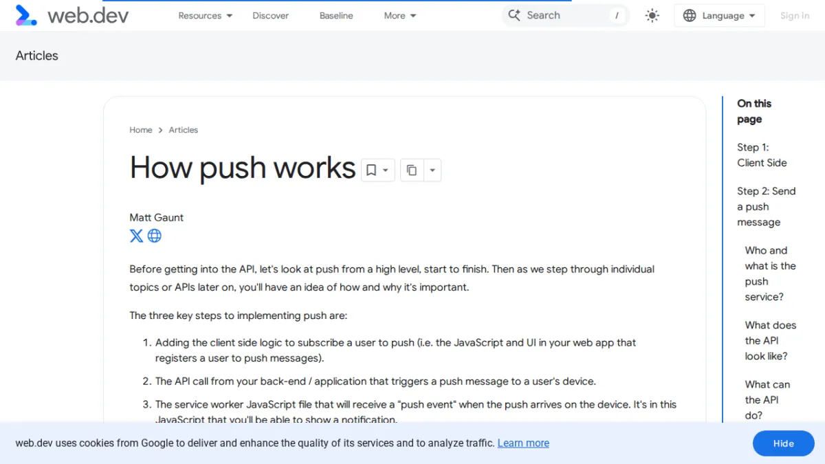How push works