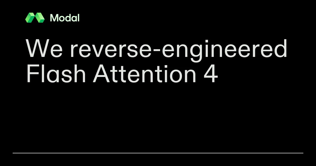 We reverse-engineered Flash Attention 4