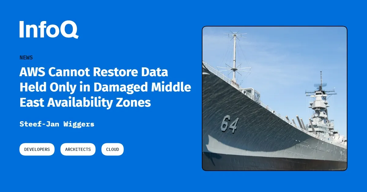 AWS Cannot Restore Data Held Only in Damaged Middle East Availability Zones