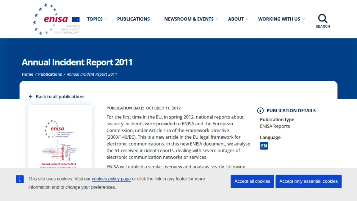 Annual Incident Report 2011