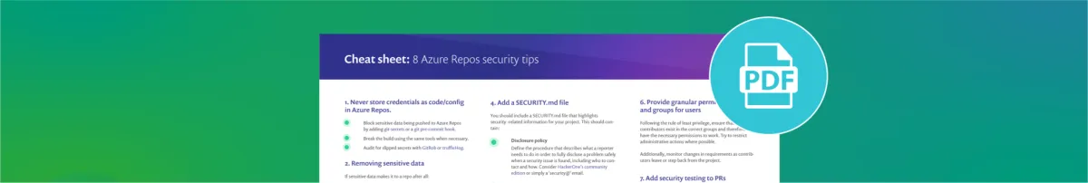 Add a SECURITY.md file to your Azure Repos