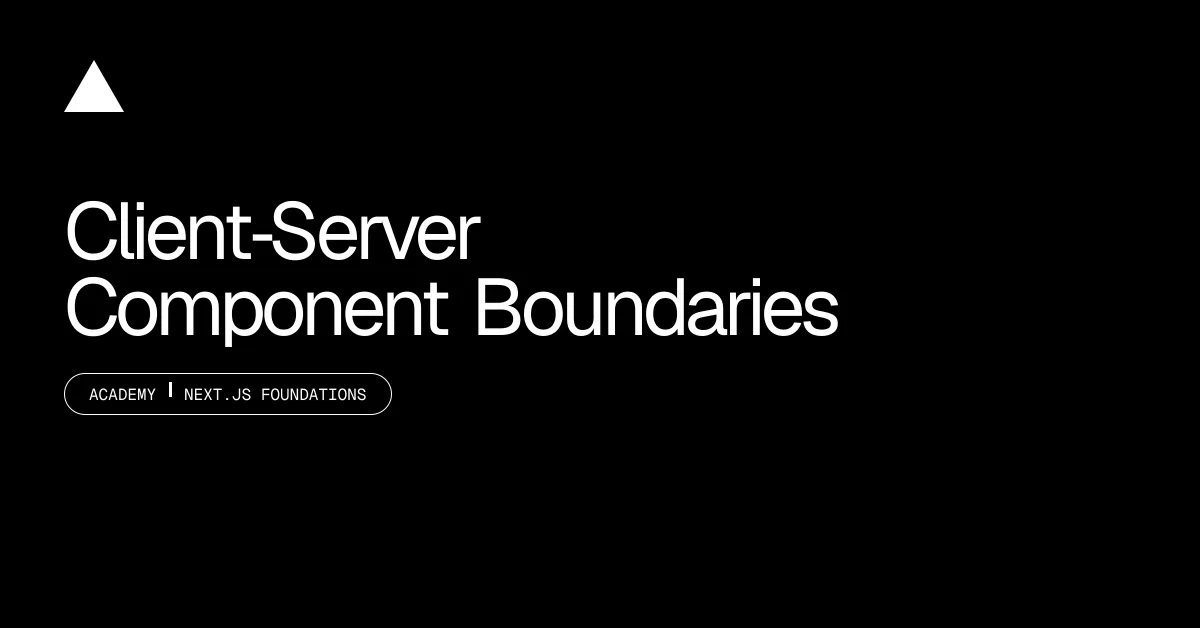 Client‑Server Component Boundaries